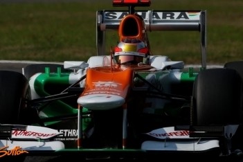 Force India test drie coureurs tijdens rookiedagen
