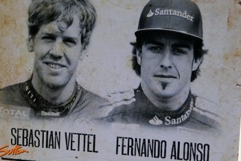 Man tegen man: Sebastian Vettel en Fernando Alonso
