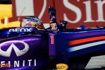 Vettel heer en meester in GP van Singapore