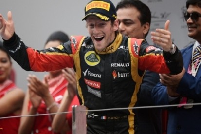 Grosjean verrast zichzelf met podiumplek in India