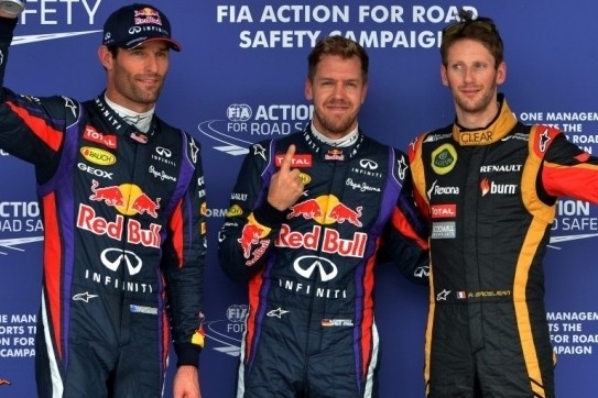 Vettel verslaat Webber in strijd om pole-position