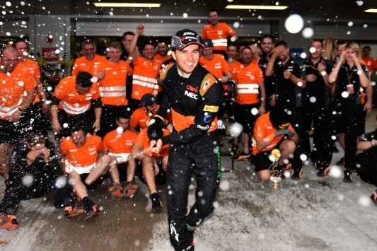 Force India ligt op koers voor vijfde plaats