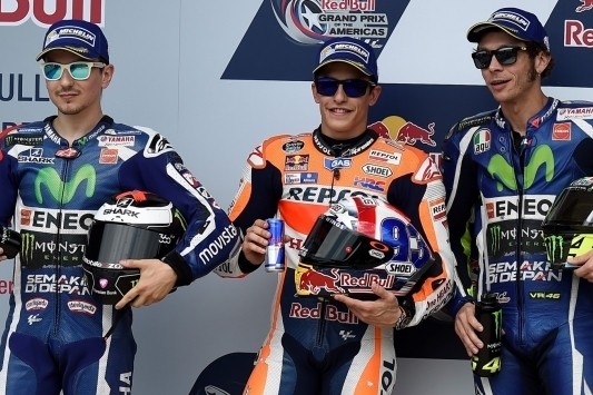 Marquez, Lorenzo en Rossi delen eerste startrij in Austin