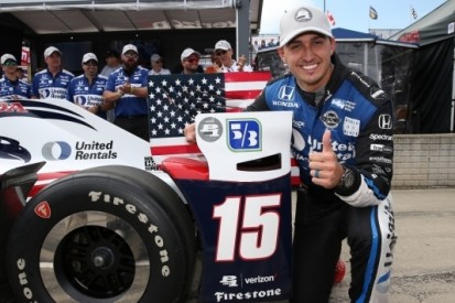 Rahal erft pole op Belle Isle na straf voor Castroneves