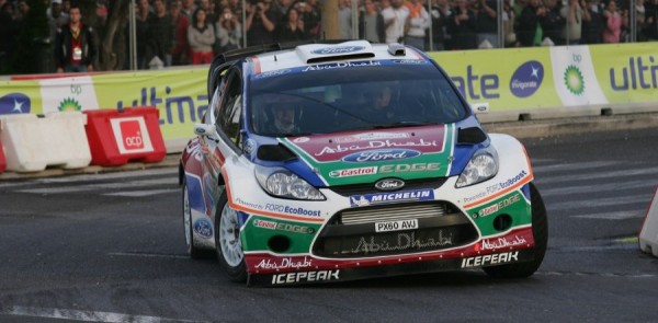 Ford Fiesta lands on tarmac for Rally Deutschland