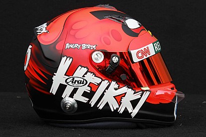 Kovalainen turns heads with Angry Birds helmet