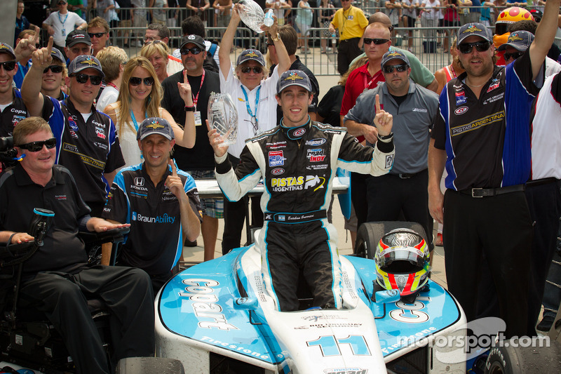 Guerrieri comes from last to capture Freedom 100 thriller at Indy
