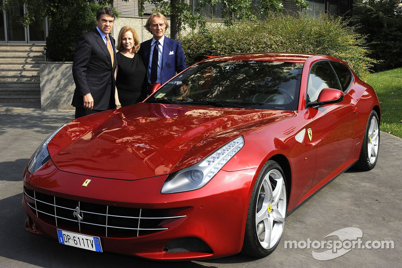 Governor Perry of Texas meets Ferrari Chairman Montezemolo