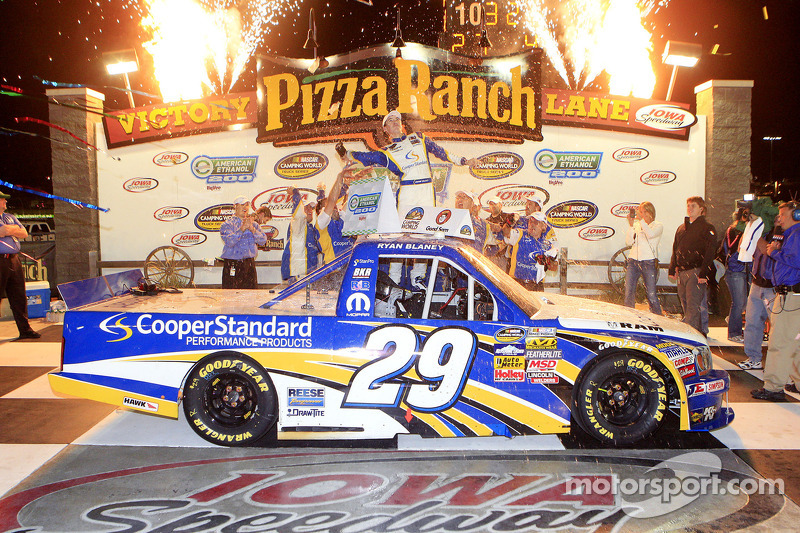 Ryan Blaney makes history at Iowa Speedway with maiden victory