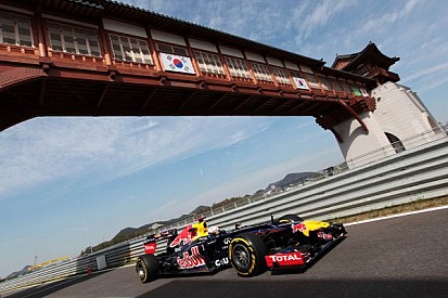Vettel places his Red Bull Renault on top in Korean GP Friday practices