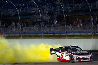 Regan Smith celebrates his first NNS victory at Homestead