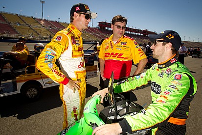 Drivers and teams get in final testing of year in Fontana