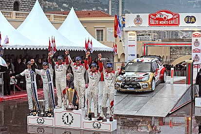 Loeb and Elena on top of the podium in the 'Monte' for the seventh time