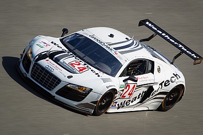 Audi on third row of the grid for the Rolex 24 at Daytona