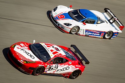 Ferrari on the podium at the Daytona 24 Hours