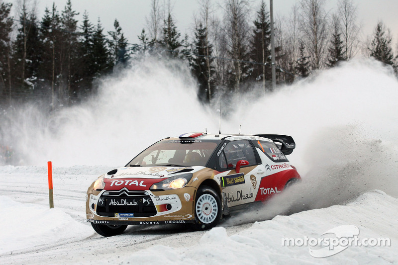 Citroen's Loeb holds second on leg one of Rally Sweden