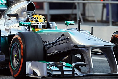 Hamilton logs more testing laps on day two in Barcelona