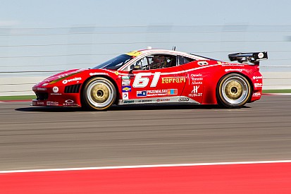 Max Papis qualifies R.Ferri AIM Motorsport Racing with Ferrari F458 on the front row