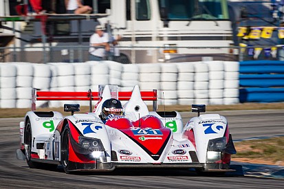 P2 podium celebrations for Greaves Motorsport in Florida