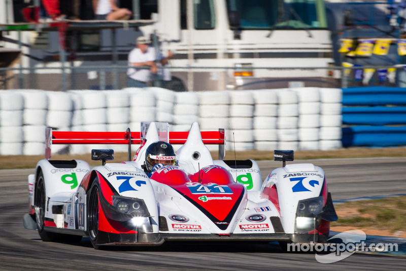 P2 podium celebrations for Greaves Motorsport in Florida