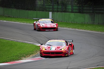 AF Corse Ferrari 458 Italia, two podiums at Imola