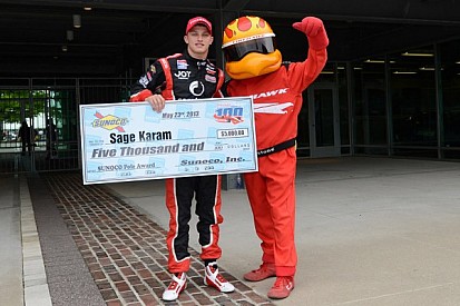 Karam captures pole position for Freedom 100 in Indianapolis