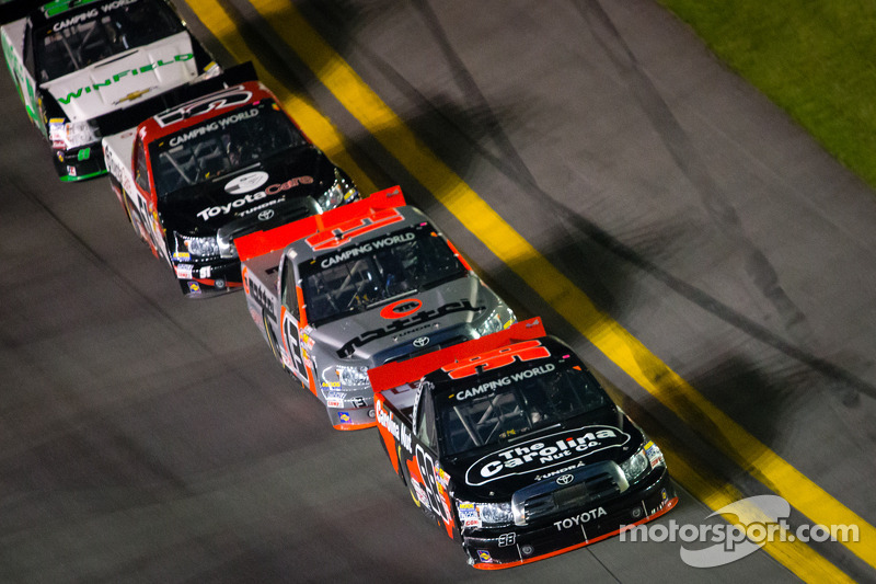 Johnny Sauter, Todd Bodine and Kyle Busch