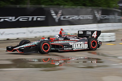 Panther's Briscoe qualifies 22nd during wet qualification session for Detroit Race One