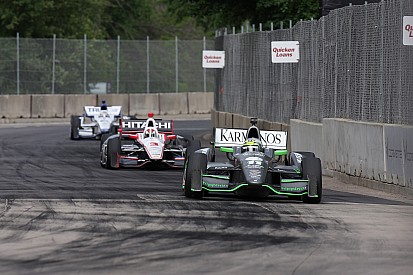 Kanaan finishes 12th, De Silvestro crashes on lap 8 in Race 2 of the Dual in Detroit