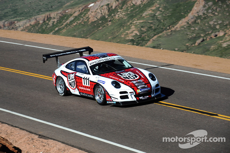 Porsche 911 GT3 cup racers first and third in time attack at Pikes Peak qualifying