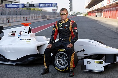 Kimi Raikkonen at the wheel of the GP3/13 car