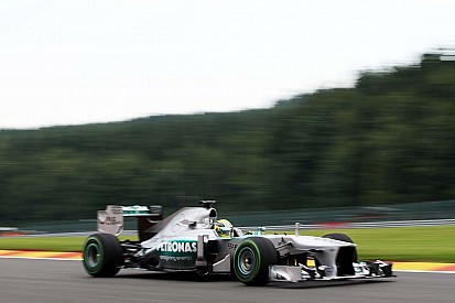 Mercedes tested new parts on Friday practice for Belgian GP