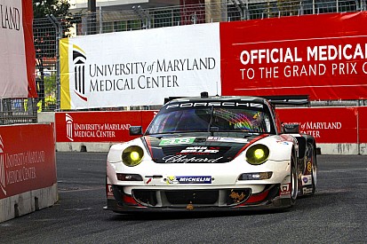 Paul Miller Racing No. 48 Porsche knocked out in race-start melee at the Baltimore Grand Prix