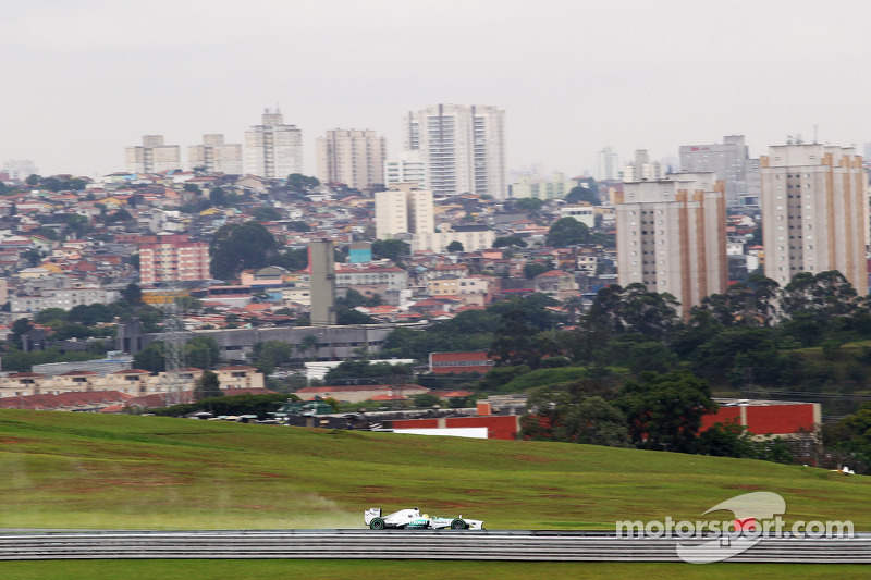 Rosberg P1 and Hamilton P5 finished today's practice sessions at a wet Interlagos circuit