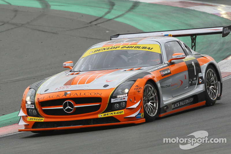 #1 Team Abu Dhabi by Black Falcon Mercedes SLS AMG GT3: Khaled Al Qubaisi, Bernd Schneider, Jeroen Bleekemolen, Sean Edwards