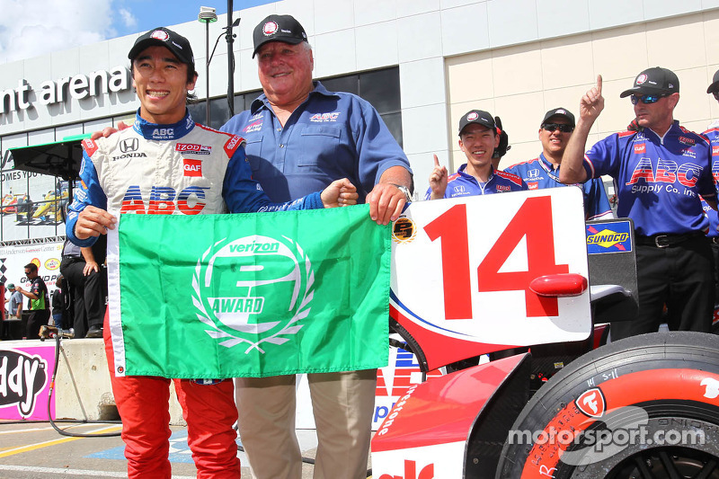 Polesitter Takuma Sato, A.J. Foyt Enterprises Honda