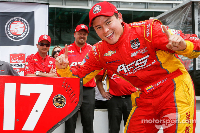 Upsetting end to a perfect beginning for Sebastian Saavedra at Indianapolis