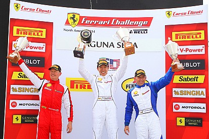 Three victories for Scuderia Corsa in Ferrari Challenge at Laguna Seca