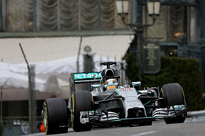 Mercedes' Hamilton finished second in a rainy Thursday practice at Monaco