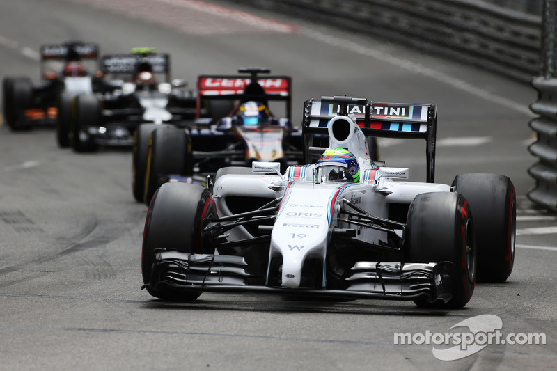 Massa pushes hard to collect points for Williams in Monaco