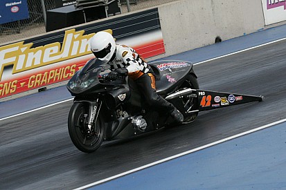 Pro Stock motorcycle’s Andrew Hines likes view from top heading to Summernationals