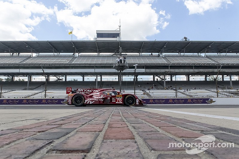 Mazda's road to the Brickyard Grand Prix has been full of twists and turns