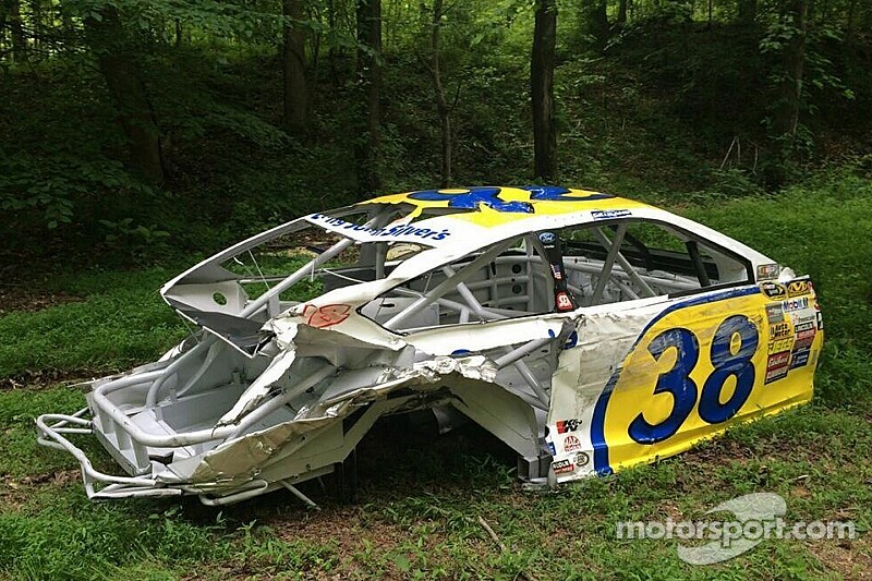 Michael McDowell's car is heading to Dale Jr.'s woods