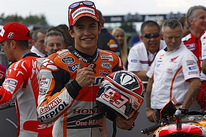 Marquez pushed all the way for pole position in Brno qualifying