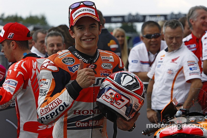 Marquez pushed all the way for pole position in Brno qualifying