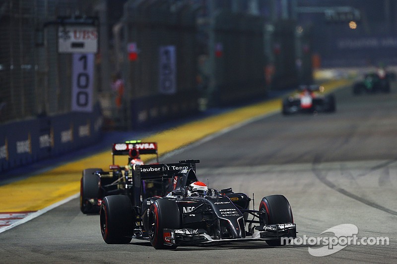 Neither of the Sauber drivers finished the race at Marina Bay Street Circuit
