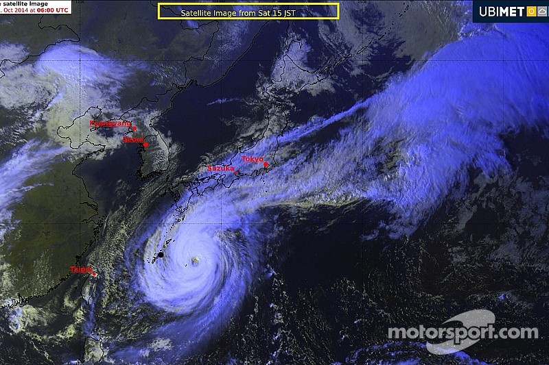 UBIMET weather update: Super Typhoon Phanfone heads for Japan coast and Formula One