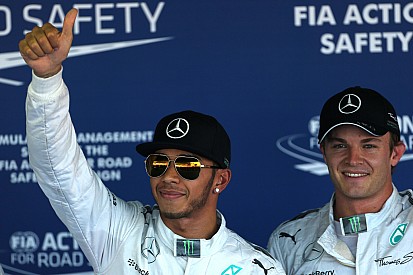 Hamilton and Rosberg finished first and second in qualifying for the Russian GP