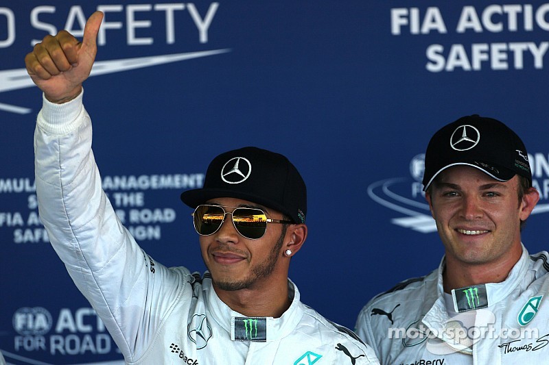Hamilton and Rosberg finished first and second in qualifying for the Russian GP