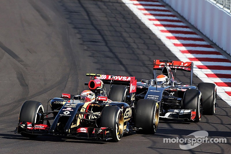 Grosjean led home Maldonado in the first Russian GP at the impressive Sochi Autodrom